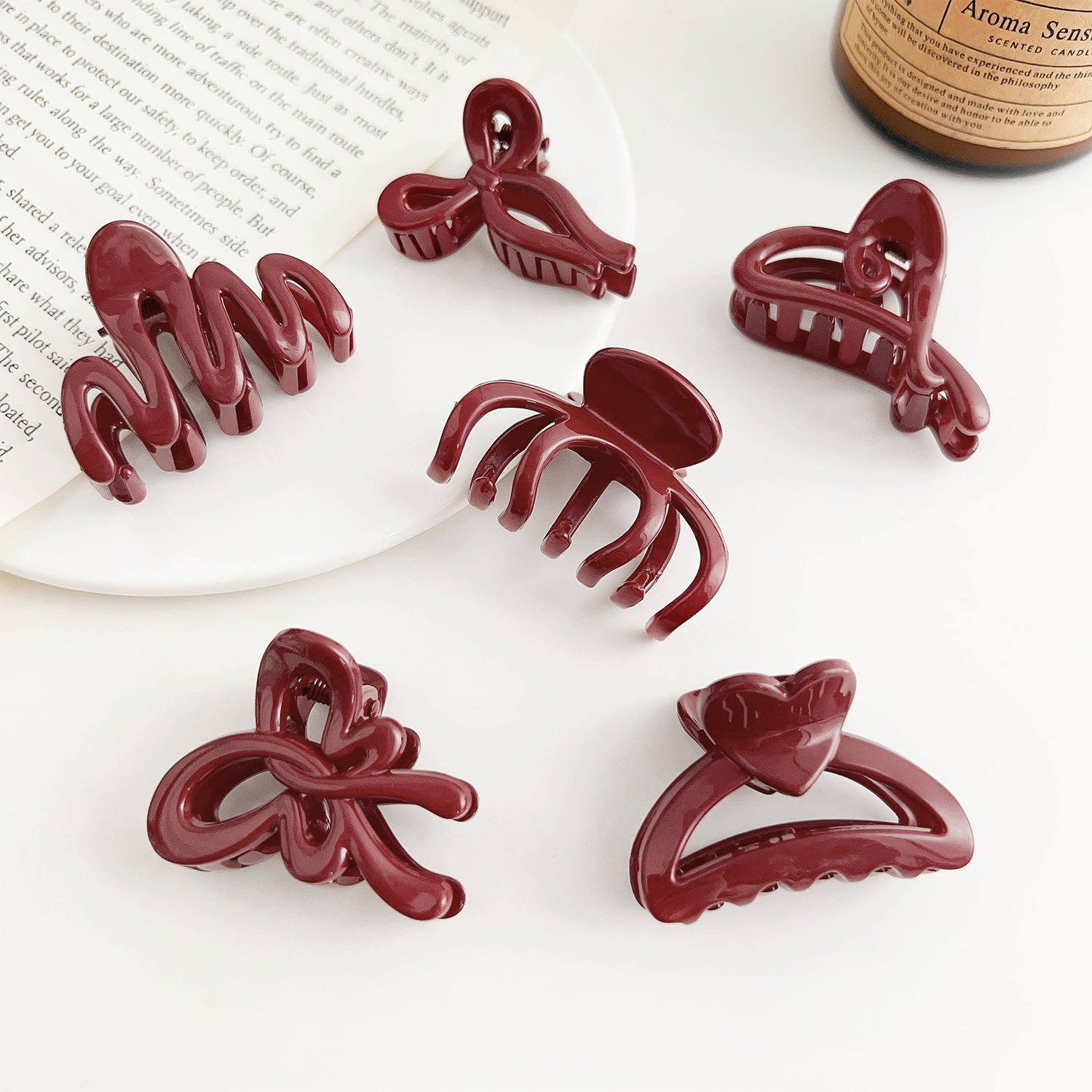 Resin Art Alphabet - Jepit Rambut Model Capit Hiu Kecil
