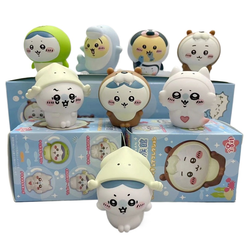 Resin Art Case - 8pcs/Box Figurin Akuarium Chiikawa Kawaii Blind