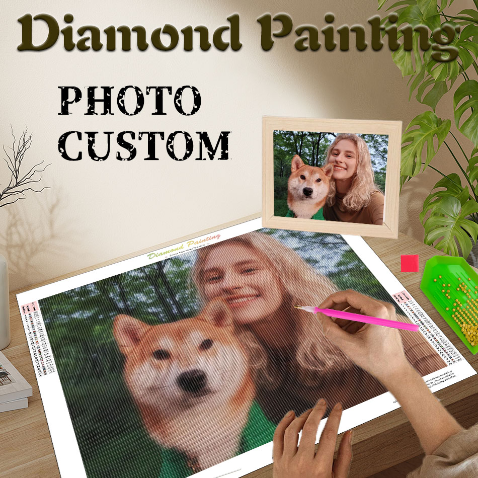 Resin Art Wedding Gift - Lukisan Berlian PhotoCustom, Ciptakan Seni Dinding,