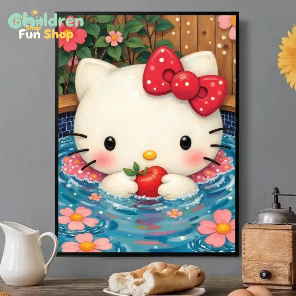 Lukisan Berlian Sanrio Kartun  - Resin Art Work ulasan dan harga