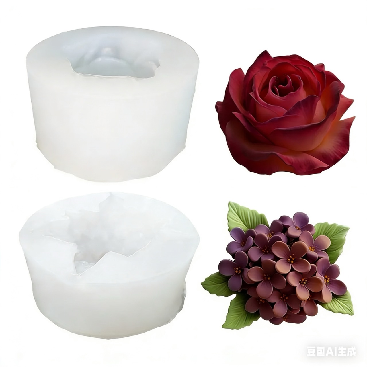 2 Buah Cetakan Silikon Bunga M - Resin Art Wedding Gift ulasan dan harga