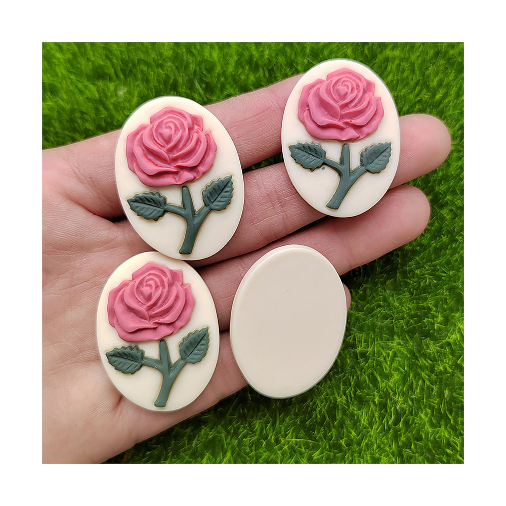 Bentuk Oval Resin Pipih Bunga  - Resin Art Alphabet ulasan dan harga