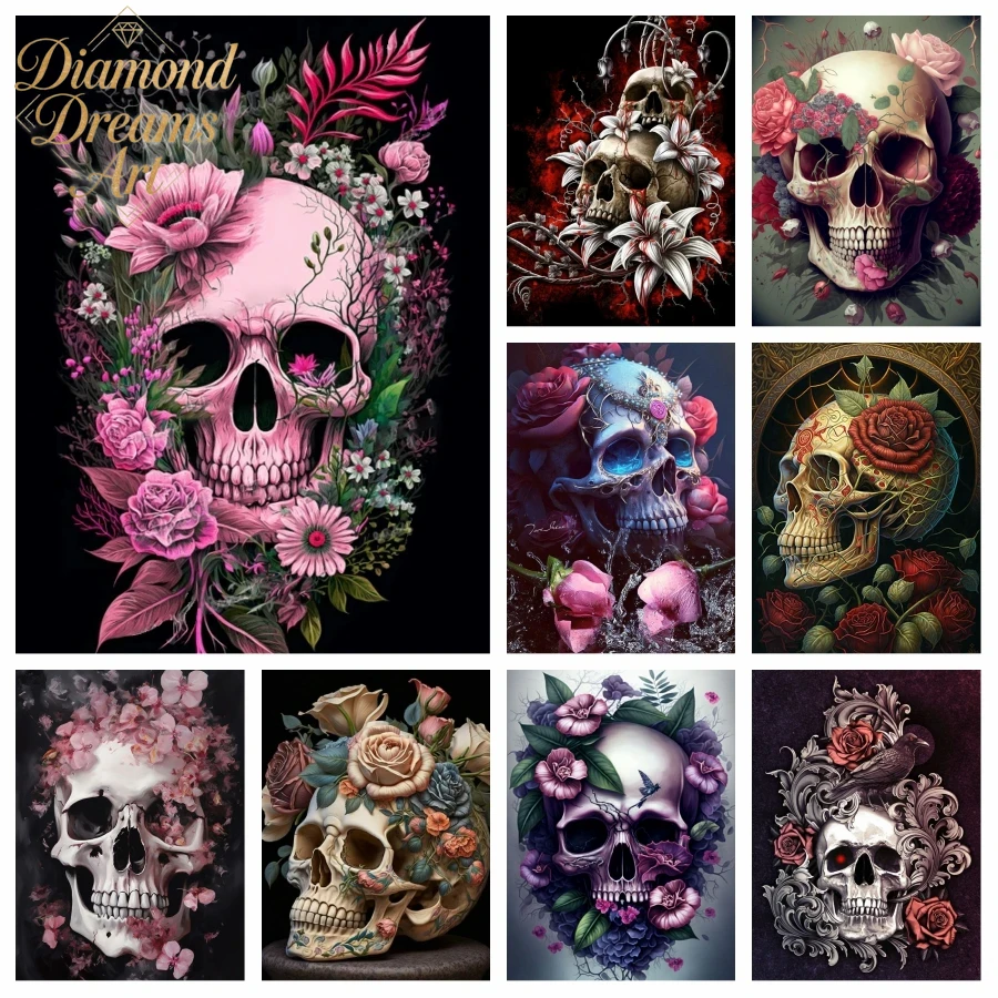 Lukisan Berlian Tengkorak Hall - Resin Art Rose ulasan dan harga