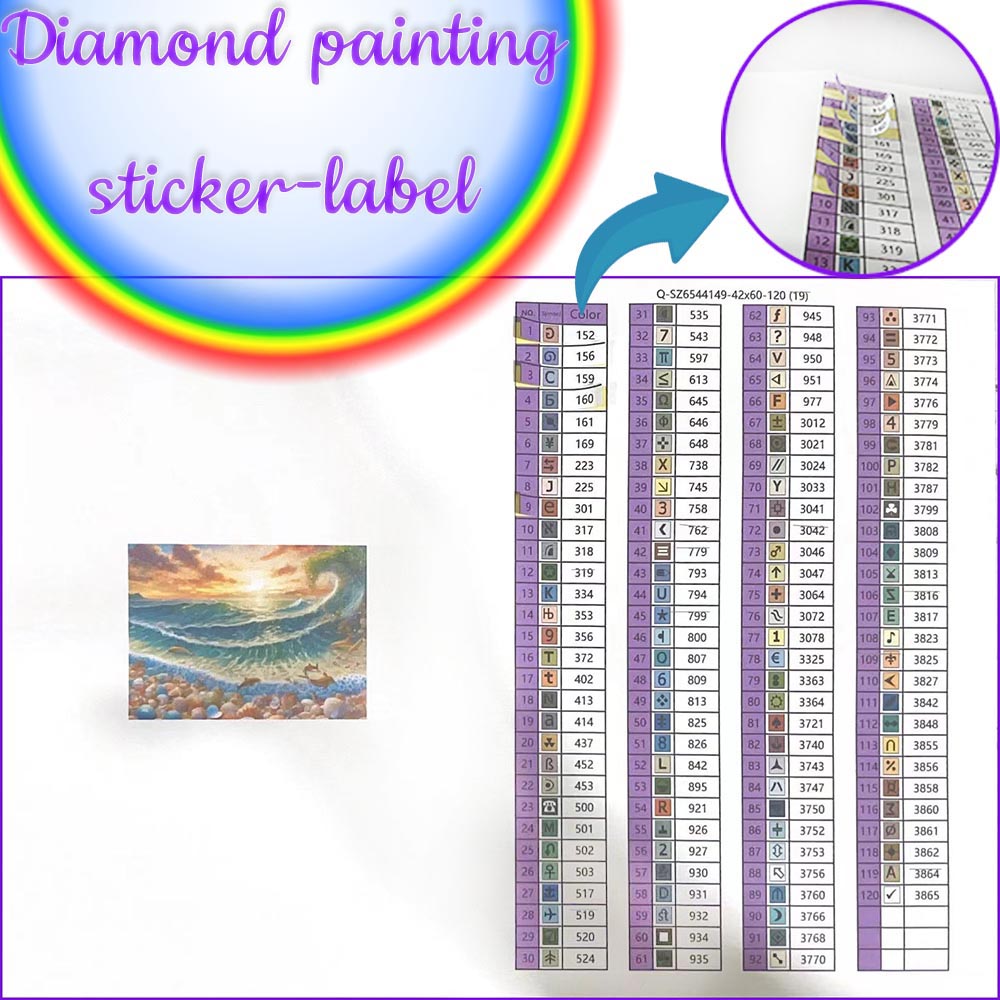 5D Diy 120 Warna Lukisan Berli - Resin Art Wallpaper ulasan dan harga